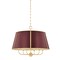 Hudson Valley Lighting Cambridge 6 Light Chandelier in Aged Brass/Soft Crimson by Mark D. Sikes MDS121-AGB/CRN - alternate 1