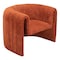 Homeroots 37" Burnt Orange Sherpa And Upholstered Tufted Arm Chair 572302 - alternate 3