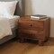 Homeroots 15" Chestnut Solid Wood Square Two Drawer Nightstand 653845 - alternate 3
