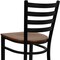 Flash Furniture Restaurant Stool, Ladder Back, Chy Seat XU-DG697BLAD-BAR-CHYW-GG - alternate 5