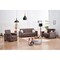 Homeroots 87" Brown Microfiber Convertible Futon Sleeper Sofa And Toss Pillows With Storage 607095 - alternate 6