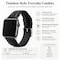 Elegani Band Compatible with Apple Watch 40mm, Dark Brown, Silver, Black, Yellow Gold, Rose Gold Buckle SVLTQR-DBRN-40 - alternate 3