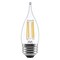 Sylvania TruWave Series LED Bulb, Bent Tip Lamp, 40 W Equivalent, Medium E26 Lamp Base, Dimmable, Clear, 2PK 42094 - alternate 1