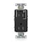 Leviton Dec Plus Dup 15A 125V TR 1Mrk-Ctrl Blk TDR15-S1E - alternate 1