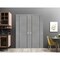 Sartodoors Modern Double Pocket Doors, Planum 0017 Concrete and Aluminum Strips, Kit Trims Rail Hardware, Soli PLANUM0017DP-BTN-3696 - alternate 1