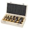 Drill America 6 Piece Carbon Steel NPT Pipe Tap Set (1/8" 1/4" 3/8" 1/2" 3/4" and 1" in Wooden Case) DWTPT1/8-1SET - alternate 1