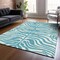 Homeroots 8' X 10' Teal Blue And Ivory Animal Print Washable Indoor Outdoor Area Rug 600663 - alternate 4
