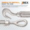 Jrex Safety Galvanized Steel Hook and Eye Turnbuckle - 3/8" x 6", 4PK GTB38-JR-HE-4PK - alternate 3
