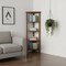 Homeroots 60" Walnut Solid Wood Four Tier Corner Bookcase 379945 - alternate 4