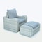 Deko Living Outdoor Wicker Sofa and Sofa Chair Set with Table, Gray, Seats 5 COP30112 - alternate 4