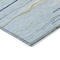Homeroots 9' X 12' Sky Blue Aqua And Gray Striped Washable Indoor Outdoor Area Rug 597293 - alternate 3
