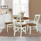 Whitewood Industries Rectangular Fixed Top Table W/ 4 Chairs, 36 in W, 29.1 in L, 36 in H, Parawood, Hickory/Shell, 5 K79-36RT-C613-4 - alternate 3
