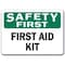 Signmission Safety Sign, 14 in Height, Plastic, 10 in Length, First Aid Kit SF-First Aid Kit - alternate 1