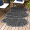 Jonathan Y Jasper Modern Rustic Abstract Dark Gray/Gray 6 ft. x 9 ft. Indoor/Outdoor Shaped Area Rug SHP101A-6 - alternate 2