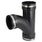 Prosource Flexible Pipe Tee, PVC, Black QT-400 - alternate 1