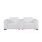 Homeroots 110" White Top Grain Leather Reclining Metal USB Sofa 720304 - alternate 1