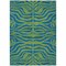 Homeroots 5' X 8' Green And Teal Blue Animal Print Washable Indoor Outdoor Area Rug 600673 - alternate 3