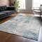 Homeroots 5' X 8' Teal Blue Beige And Copper Abstract Washable Indoor Outdoor Area Rug 587885 - alternate 4