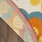 Homeroots 4' Ivory Blue Orange Red And Yellow Round Floral Indoor Outdoor Area Rug 546842 - alternate 4