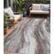 Homeroots 5' X 8' Taupe Sky Blue And Ivory Abstract Washable Indoor Outdoor Area Rug 617444 - alternate 1
