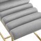 Homeroots Set of Two Tufted Gray And Gold Upholstered Velvet Dining Side Chairs 545048 - alternate 3