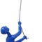 Homeroots 6" X 3" Blue Resin Climbing Man Hanging Dimensional Sculpture 358137 - alternate 2