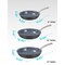 Black & Decker 3-Piece Ceramic Hard Anodized Aluminum Skillet Set, Frying Pan Set, Gray BDK120B - alternate 5