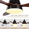 Simple Deluxe 52in Ceiling Fans with Lights and Remote, Outdoor Ceiling Fans for Patios with Light, Easy to Insta HIFANXCEIL52RCWOOD - alternate 2
