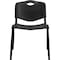 Flash Furniture Stack Chair, Plastic, Black, 29.75" H RUT-D01-BK-GG - alternate 1