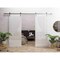 Sartodoors Double Barn Door 56 x 80 inches, Planum 0010 Gloss White, 13FT Silver Rail Track Set, Solid Panel I PLANUM0010DB-S-GLOS-56 - alternate 1
