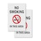 Signmission No Smoking In This Area, A-Frame & 2 Decals Installed, Heavy-Duty Plastic Frame SBHD-D-2436-No Smoking In This Area - alternate 4
