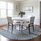 Homeroots 8' Denim Blue Gray And Ivory Round Floral Washable Indoor Outdoor Area Rug 617496 - alternate 5