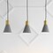 Jonathan Y Apollo 33.5" 3-Light Mid-Century Modern Iron Adjustable Linear LED Pendant, Gray/Brass Gold JYL6134C - alternate 8