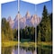 Homeroots 72" Blue And Green Canvas Folding Three Panel Screen Room Divider 274633 - alternate 4