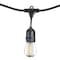 Bulbrite 48 ft. Plug-in Edison Bulb S14 Shatter Resistant LED Black String Light w/15 sockets-Bulbs included 812483 - alternate 1