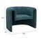 Homeroots 37" Aquamarine Sherpa And Upholstered Tufted Arm Chair 572292 - alternate 5