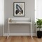 Homeroots 47" White Wood and Metal Sled Computer Desk 489849 - alternate 3