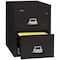 Fireking 15-1/4" W 2 Drawer Fire-Resistant Vertical File Cabinet, Black, Legal 2-2131-CBL - alternate 2