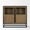 Homeroots 18in Black Iron and Metal Accent Cabinet With Two Doors 727719 - alternate 3