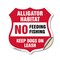 Signmission Alligator Warning Shield Sign Alligator, 12 Inch X 12 Inch, Vinyl Decal SHI-D-12-357 - alternate 1