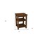 Homeroots 28" Brown Solid Wood Nightstand 548313 - alternate 4