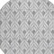 Homeroots 8' Silver And Gray Round Geometric Washable Indoor Outdoor Area Rug 595771 - alternate 4