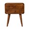 Homeroots 22" Brown Solid Wood Two Drawer Nightstand 651477 - alternate 1