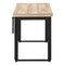 Homeroots Adjustable Natural and Black Wood and Metal Sled Computer Desk 490017 - alternate 4
