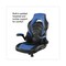 Emerge Vortex Bonded Leather Gaming Chair, Supports Up to 301 lbs, Blue/Black, Black Base 58293-CC - alternate 4
