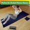 Wakeman 2-Piece Yoga Mat Towel and Gym Towel Set Sweat Absorbent & Quick Drying with Corner Pockets HT-YOGA-NVY - alternate 5