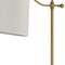 Homeroots 63" Bronze Adjustable Height Swing Arm Floor Lamp With White Fabric Shade 526247 - alternate 2