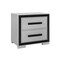 Homeroots 25" Gray and Black Two Drawer Wood Nightstand 564665 - alternate 5
