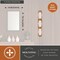Vaxcel Fairmont 3-Light Vanity Light, Muted Brass, Art Deco, Clear Ribbed Glass, 25.5-In. Wide W0588 - alternate 4