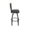 Holland Bar Stool Co Eleanor 30in Swivel Bar Stool with Pewter Finish, Medium Back and Canter Iron Seat 880 - alternate 5